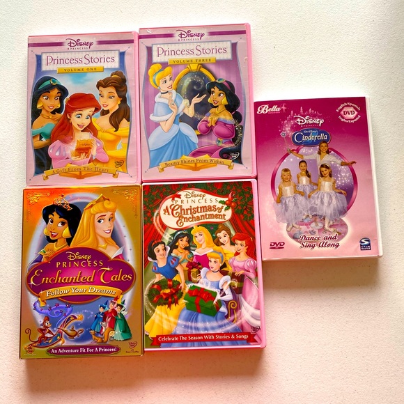 Disney Princess DVDs x4 + 1 - Picture 1 of 2